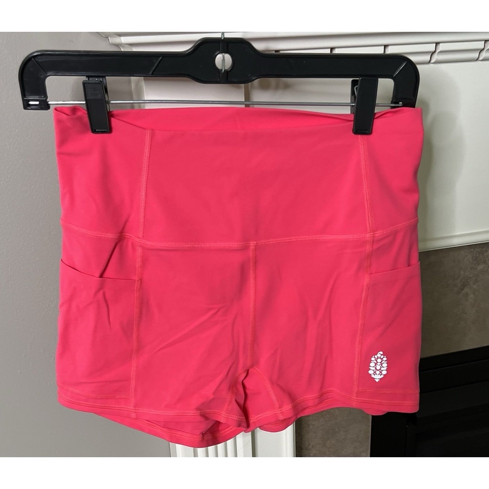 NEW Free People FP Movement Never Better Bike Shorts Stretch Pink Size M Running